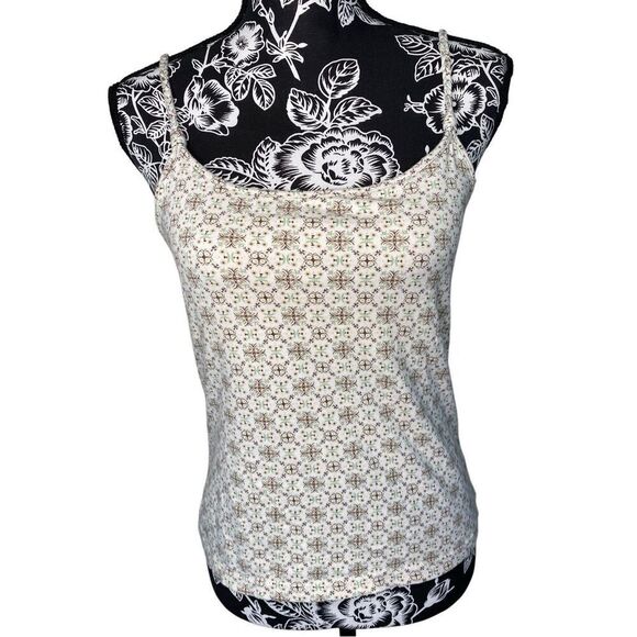 Y2K Vintage Geometric Braided Cami Tank Top Boho Bohemian Hippie Summer Beach - Picture 1 of 14